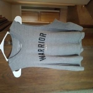 Spiritual  Gangster Warrior Crop Tank. Heather grey. Size XL